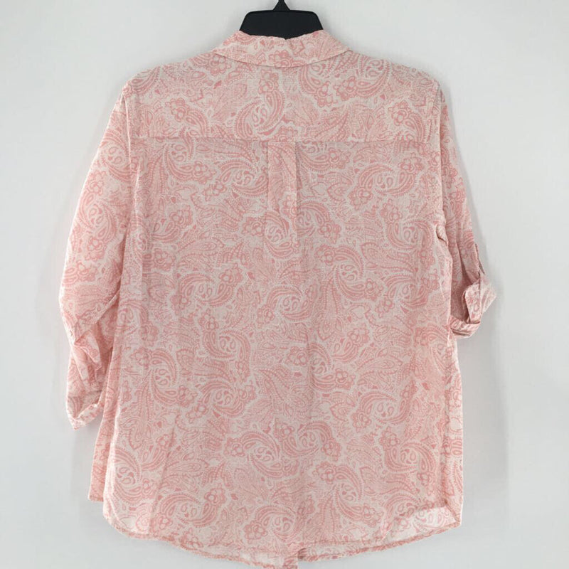 L Paisley print button down l/s top