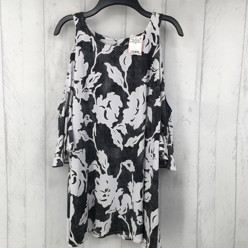 XXL Flo print off the shoulder top