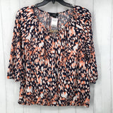 XL Printed 3/4 slv top