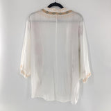 L/XL Flo embroidered dolman slv kimono