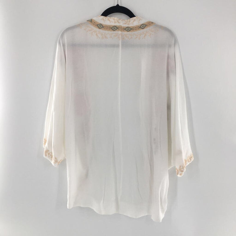 L/XL Flo embroidered dolman slv kimono