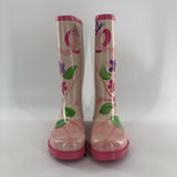 8 Flo print rainboots