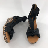 6 Ankle tie wedge heel sandal