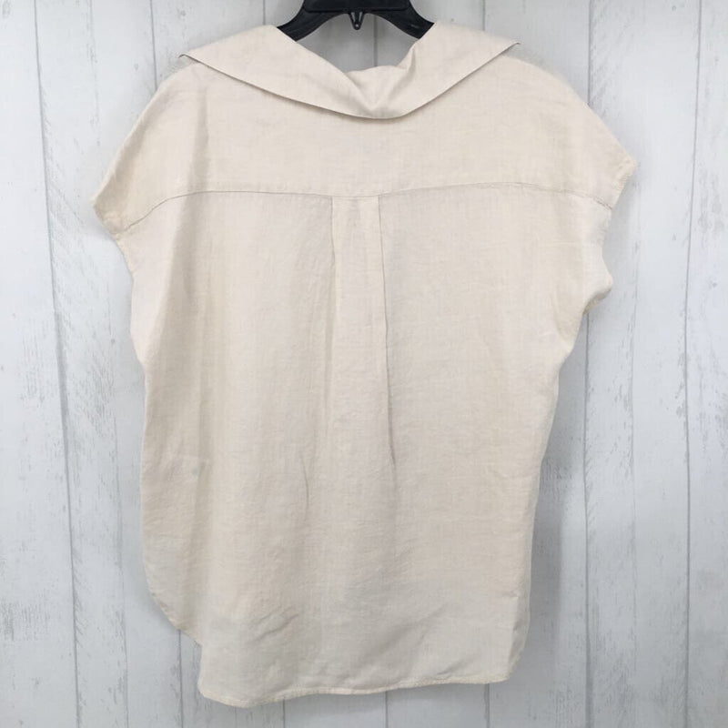 R85 S Linen button down s/s top