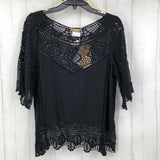 S Lace 3/4 slv top