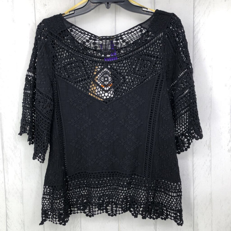 S Lace 3/4 slv top