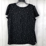 XL Printed v-neck s/s top