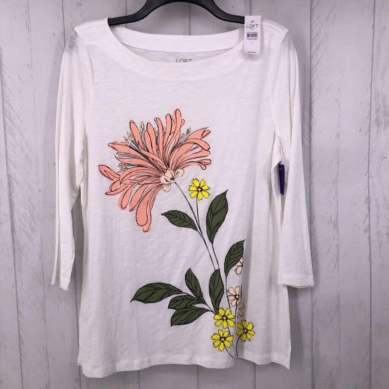 R30 L Flo print 3/4 slv top