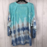 XXL Waffle knit tie-dye 3/4 slv top