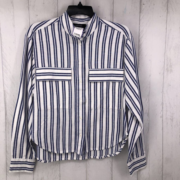 R98 S Striped button down l/s top