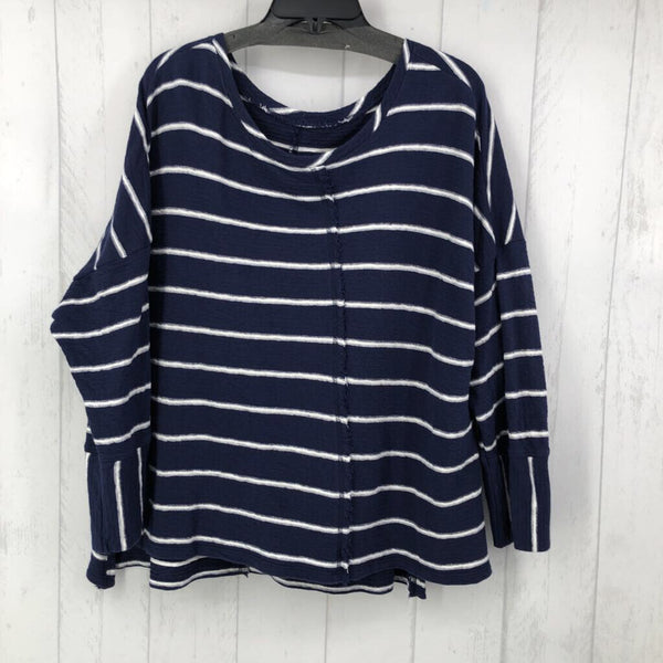 XL striped dolman slv top