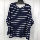 XL striped dolman slv top