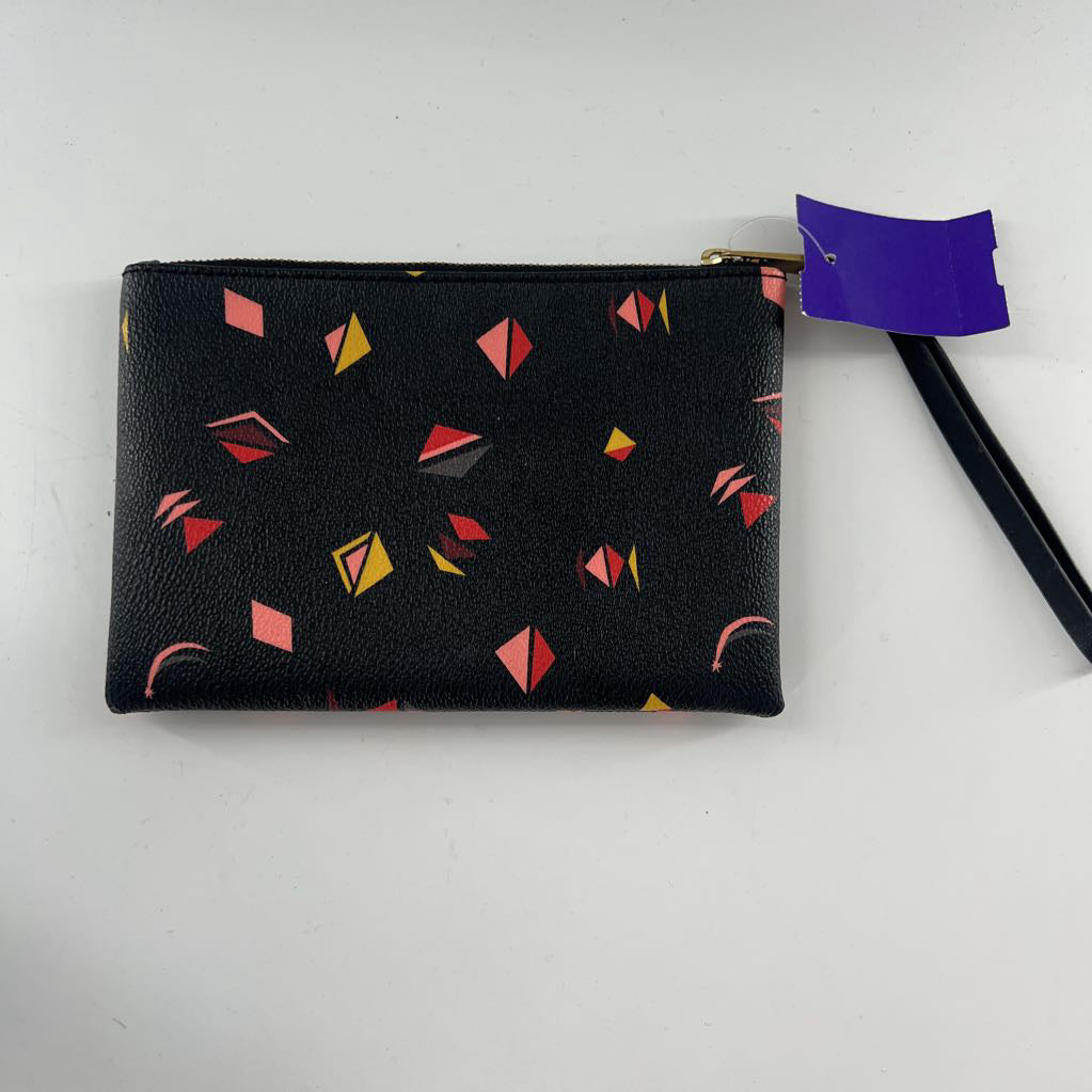 Leather printed wristlet