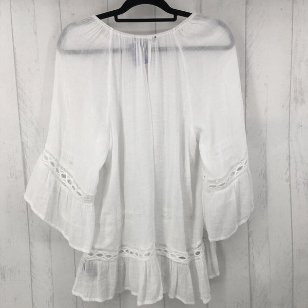 1x lace trim ruffle hem top