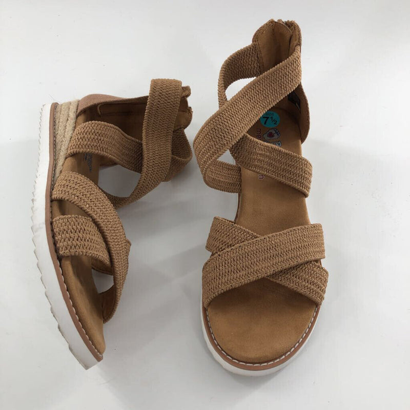 7.5 Woven ankle strap sandal