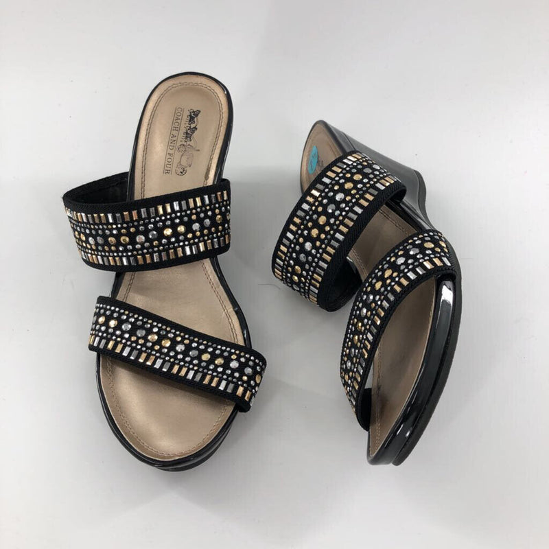 7.5 Embelished wedge heel sandal