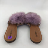 8 Faux fur pom sandal