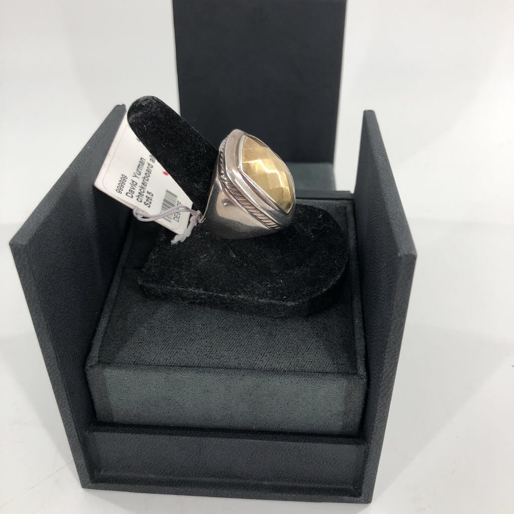 David Yurman checkerboard albion ring Sz6.5