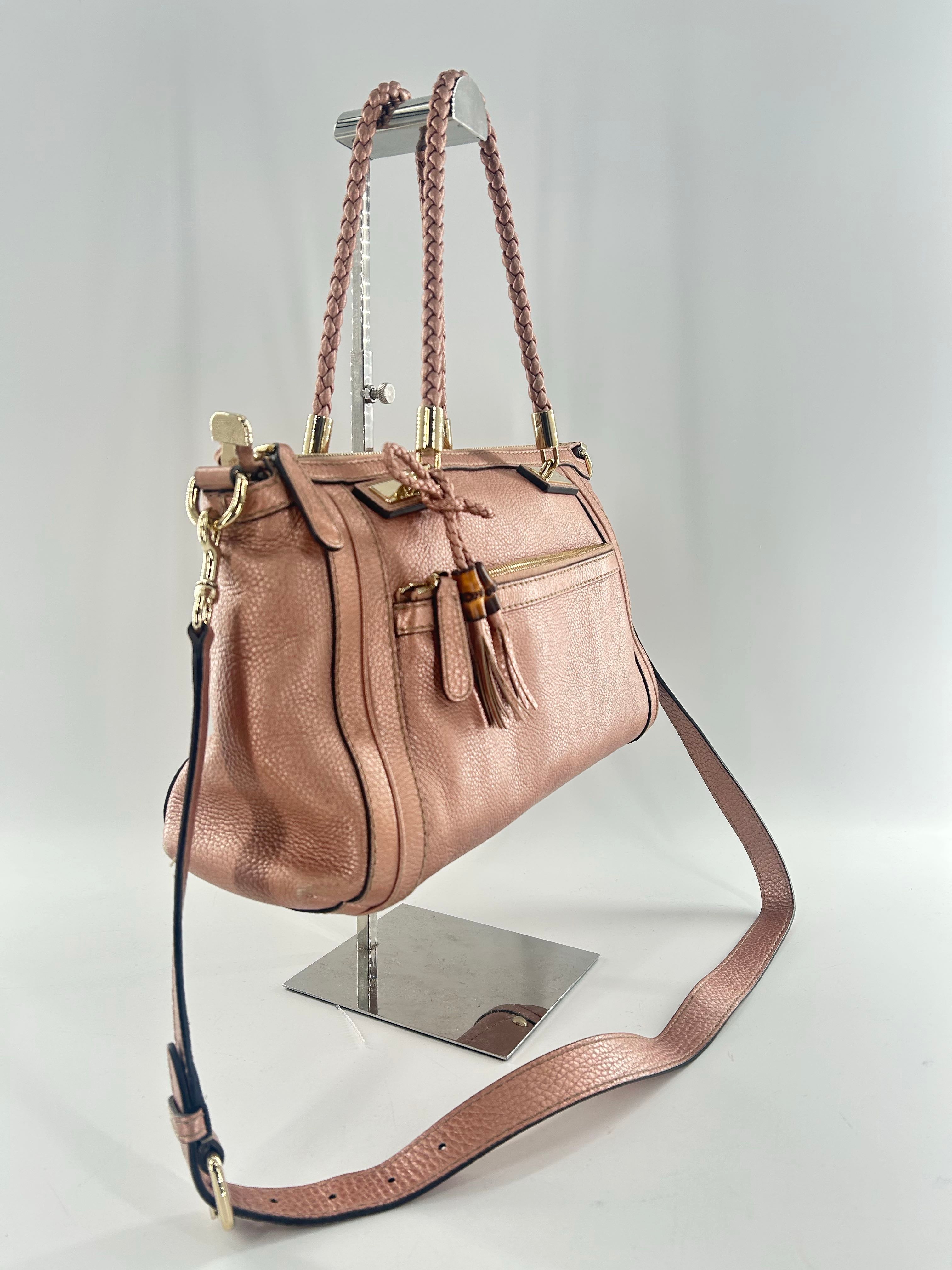 bamboo & braided handle satchel