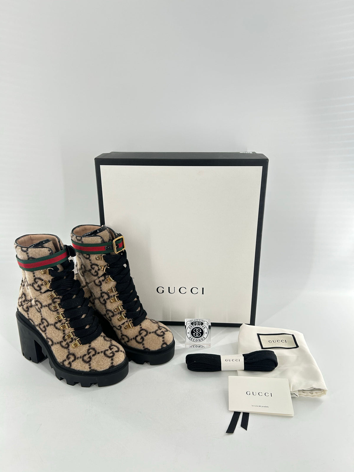 GG Logo Wool Combat Boots R1190 5(35)