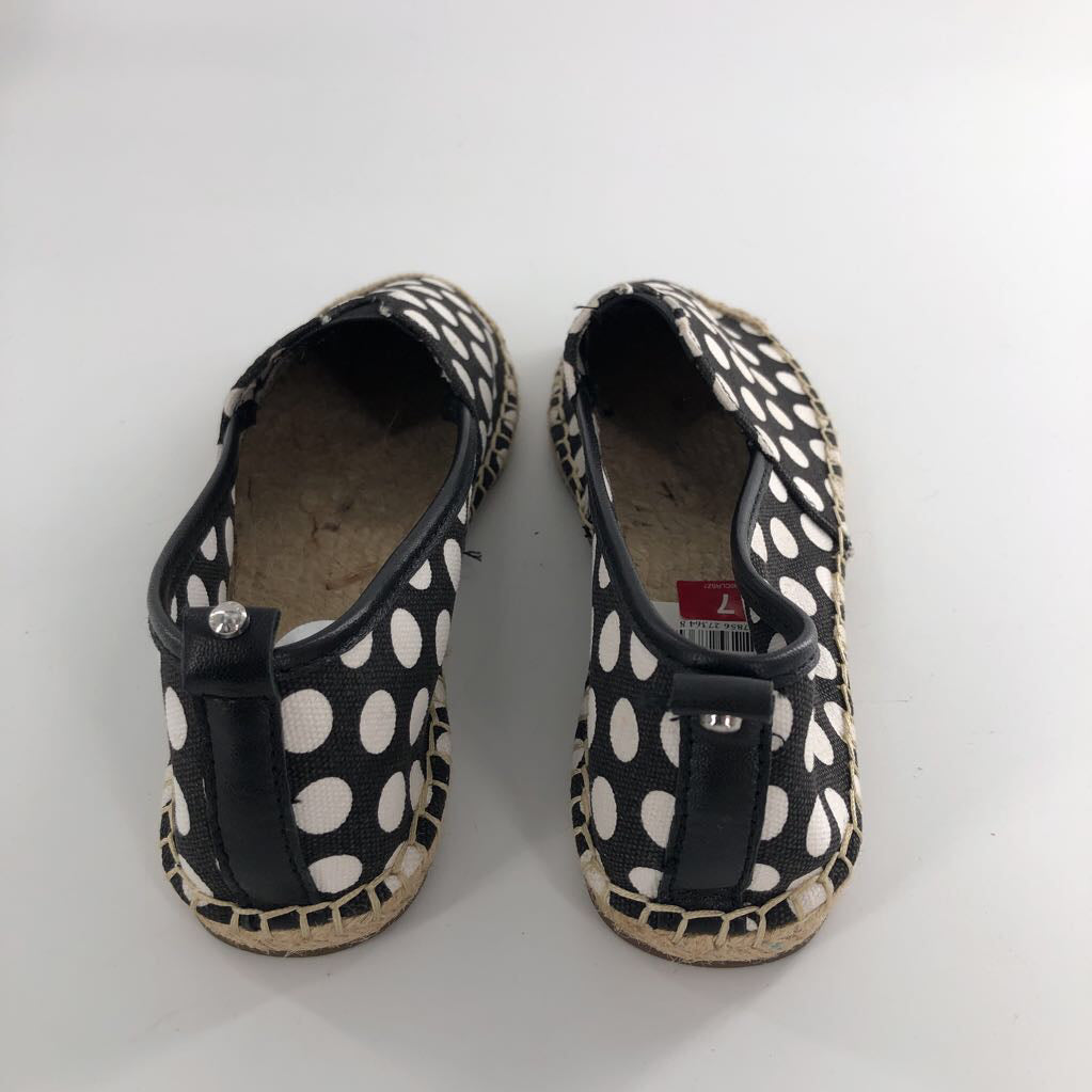 R55 7 Polka dot espadrille flats
