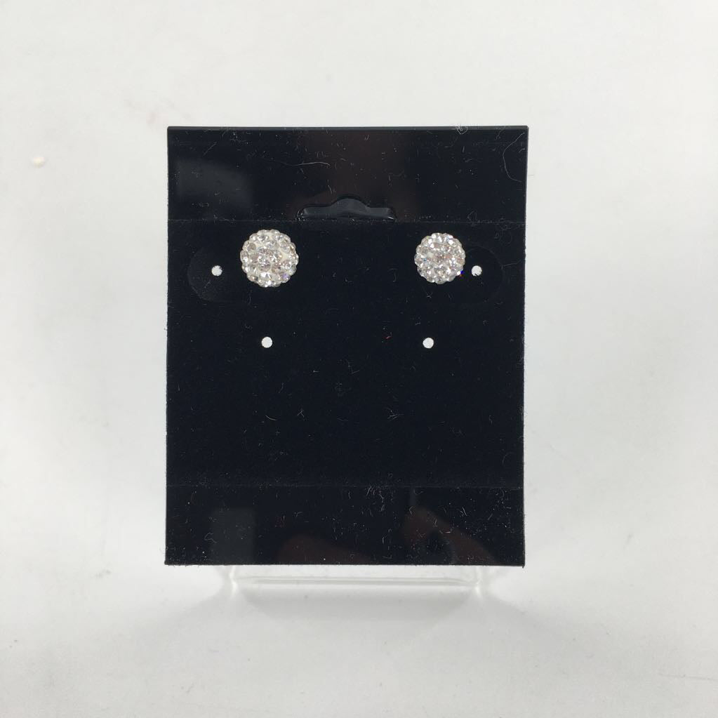 Rhinestone ball post earrings