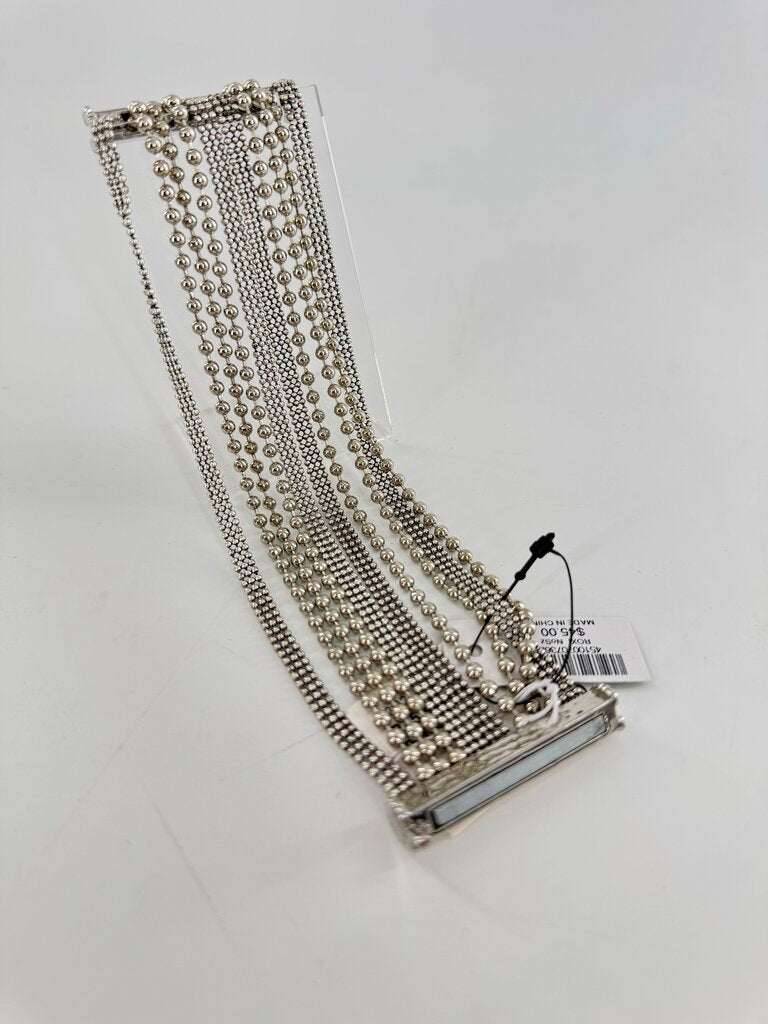 R45 silver beaded bracelet