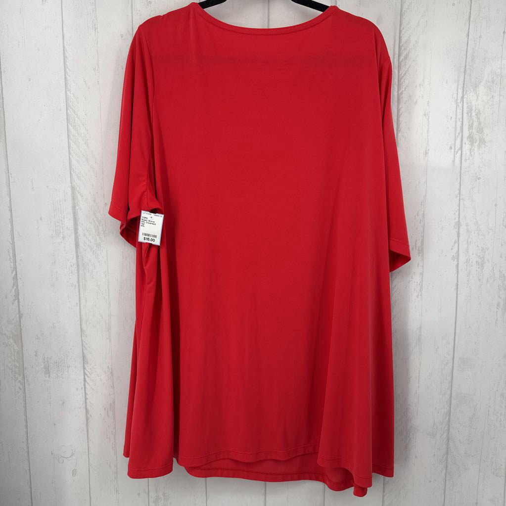 4XL Crewneck elbow slv top