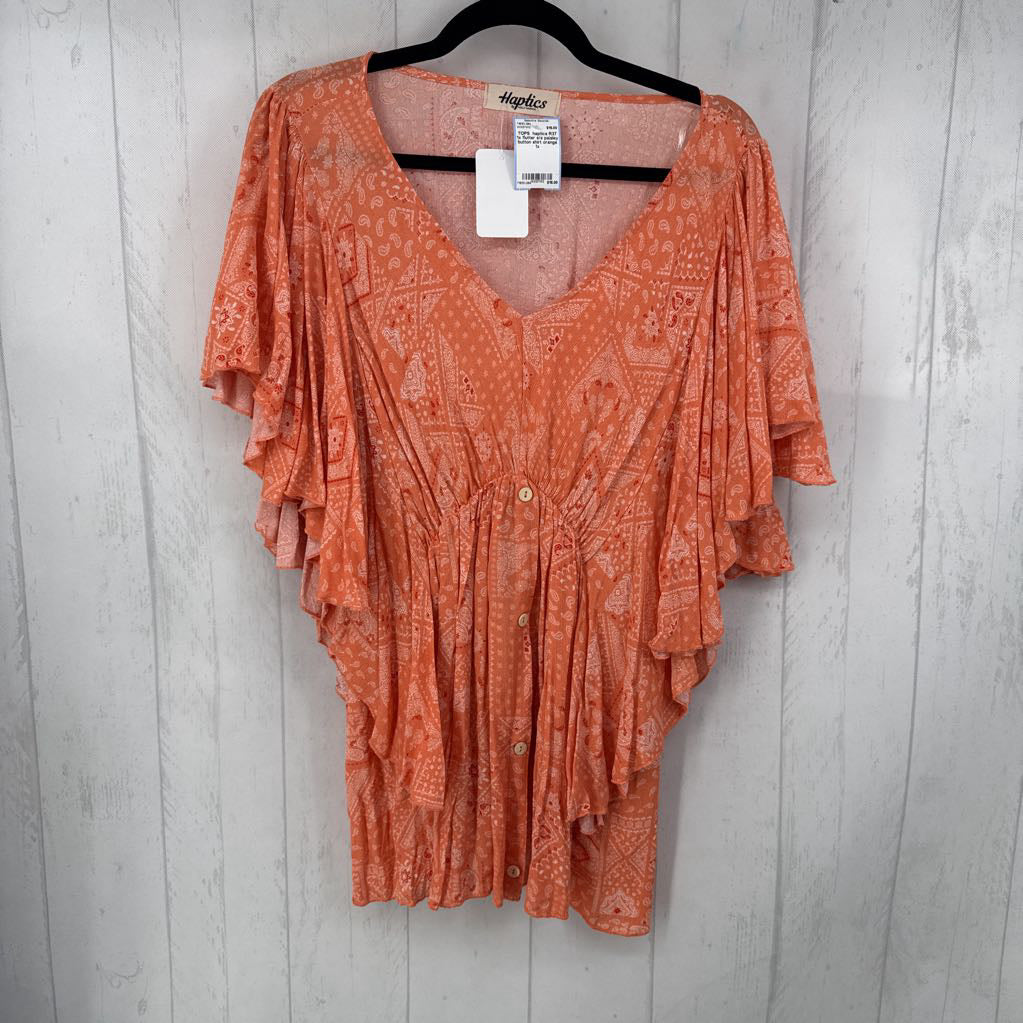 R37 1x flutter s/s paisley button shirt