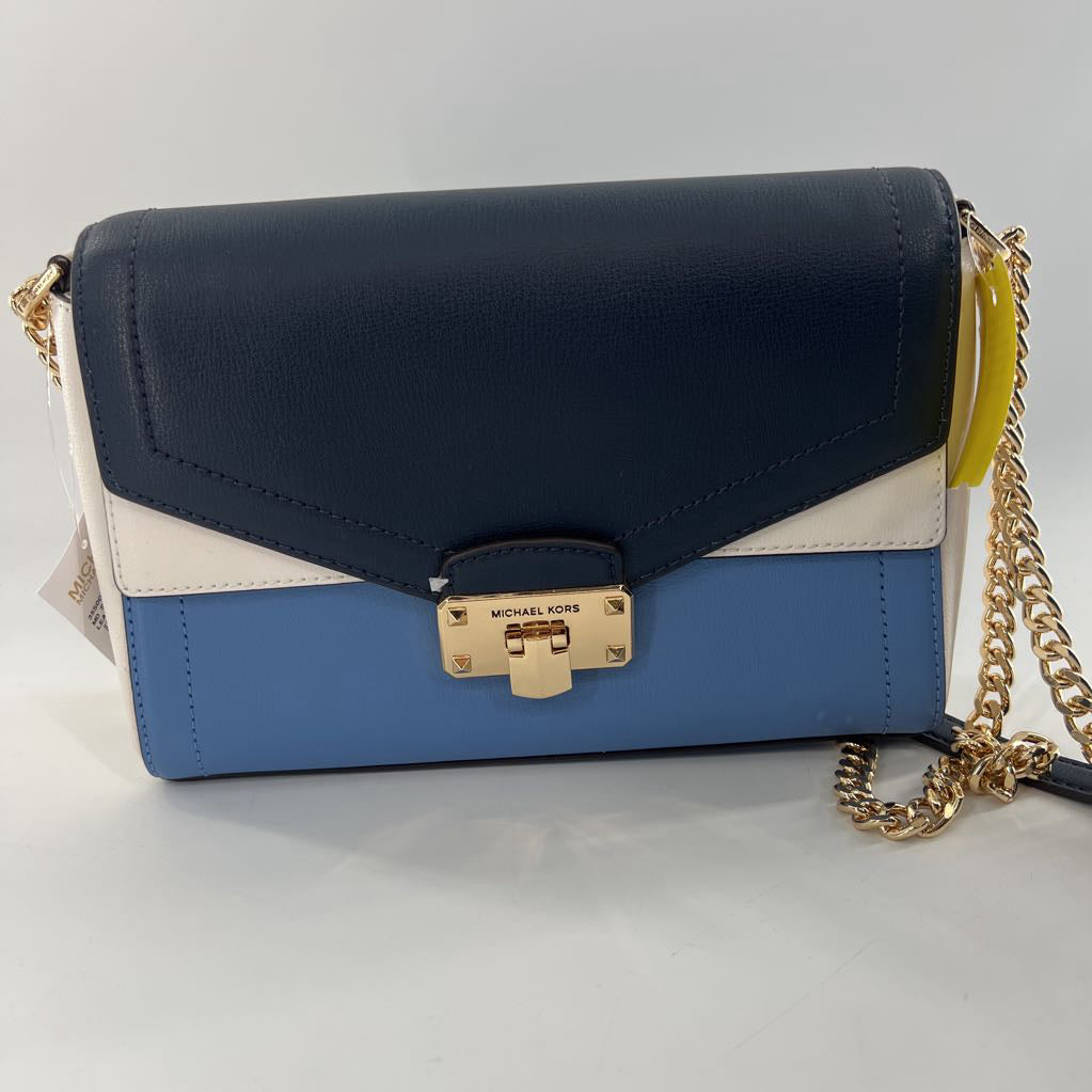 R428 chain top handle flap turn lock shoulder bag