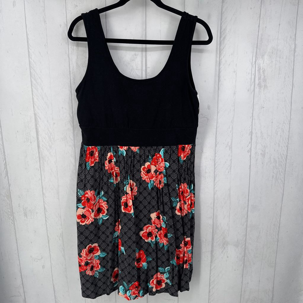 1X Flo print slvls dress