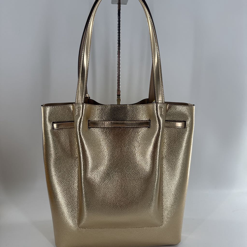 metallic shoulder bag
