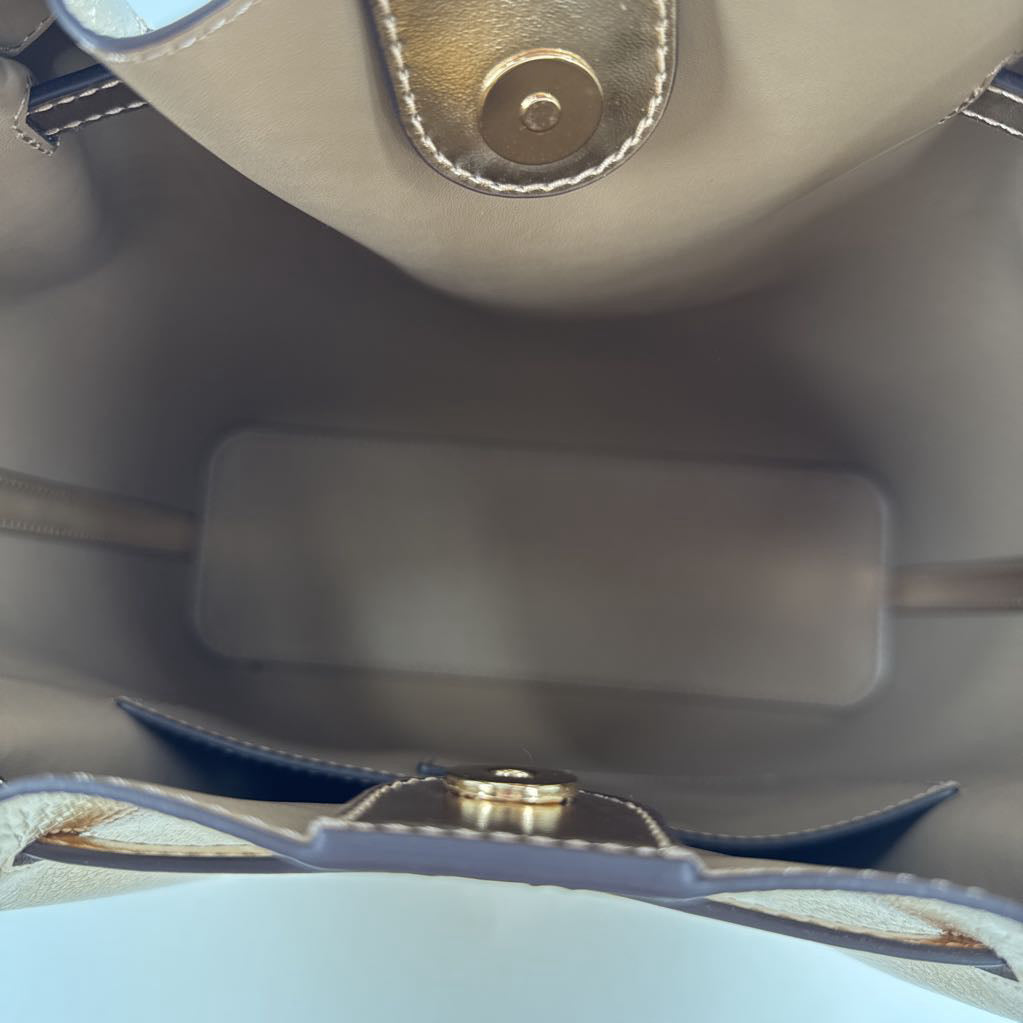 metallic shoulder bag