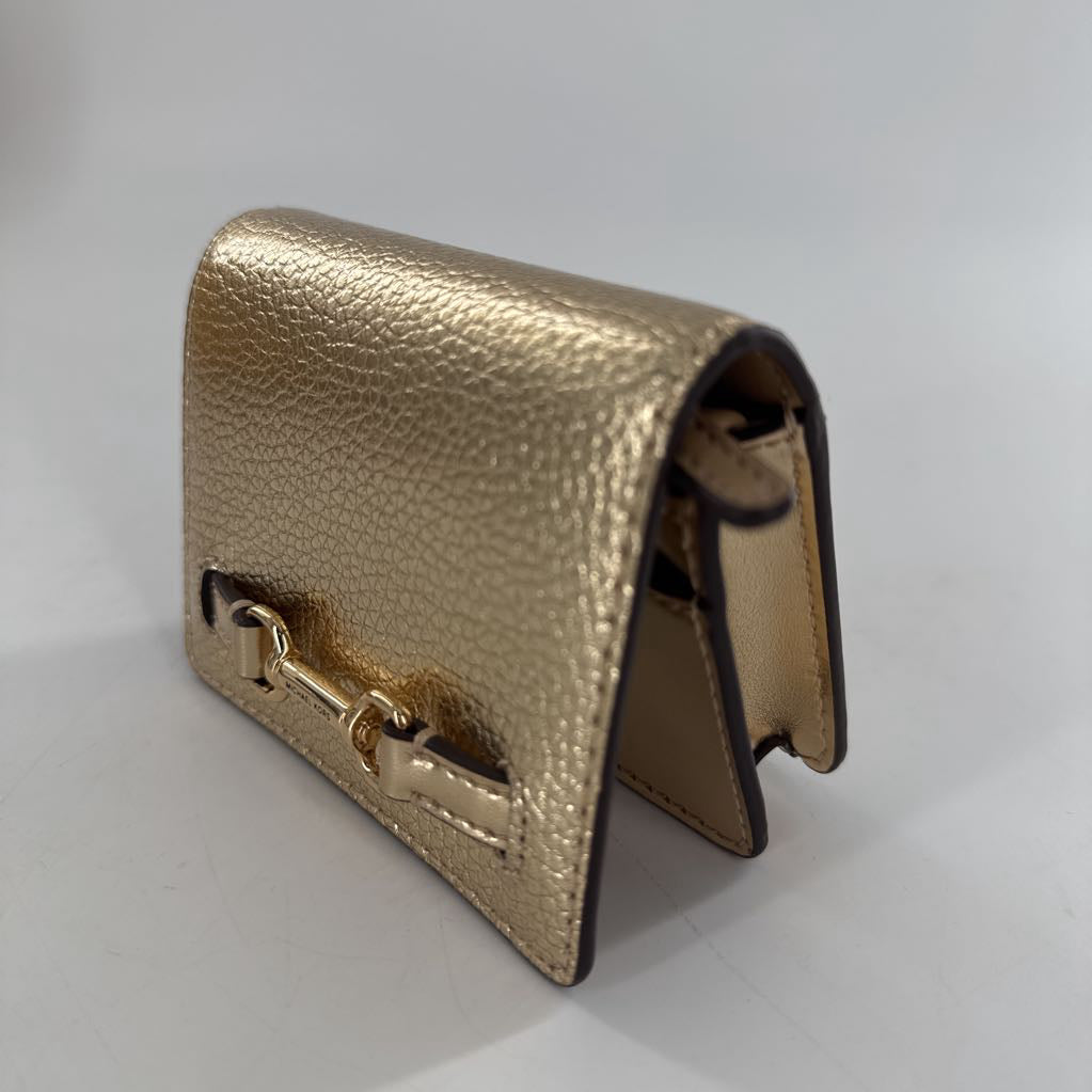 metallic bi-fold wallet