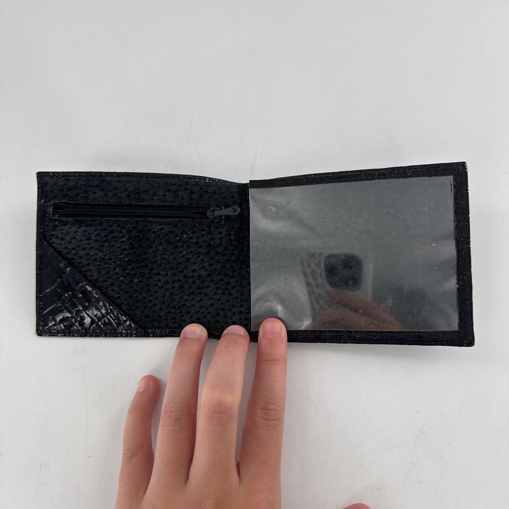 croc embossed wallet