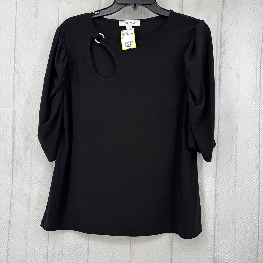 L cutout elbow slv top