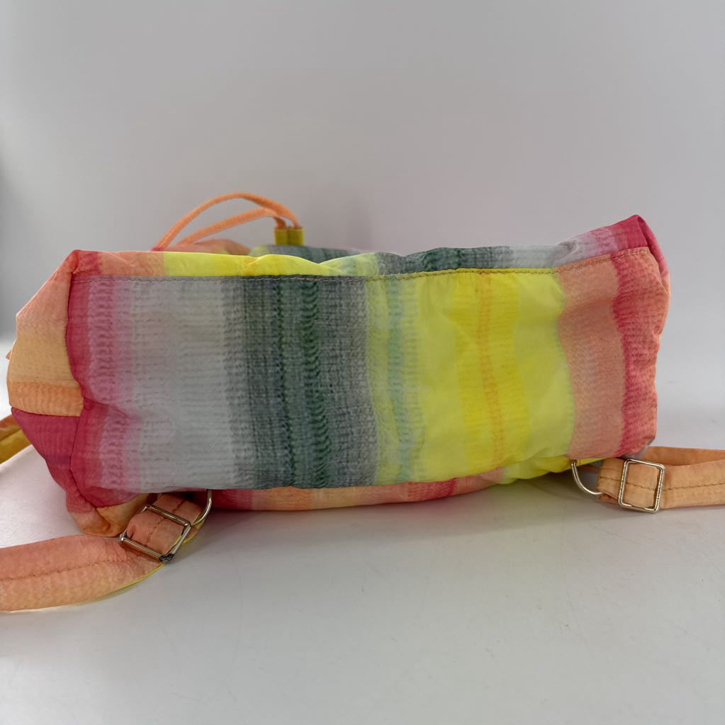 sunset stripe nylon backpack
