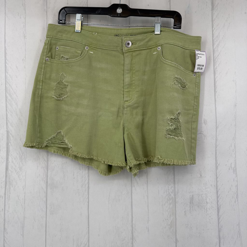 12 high rise distressed shorts