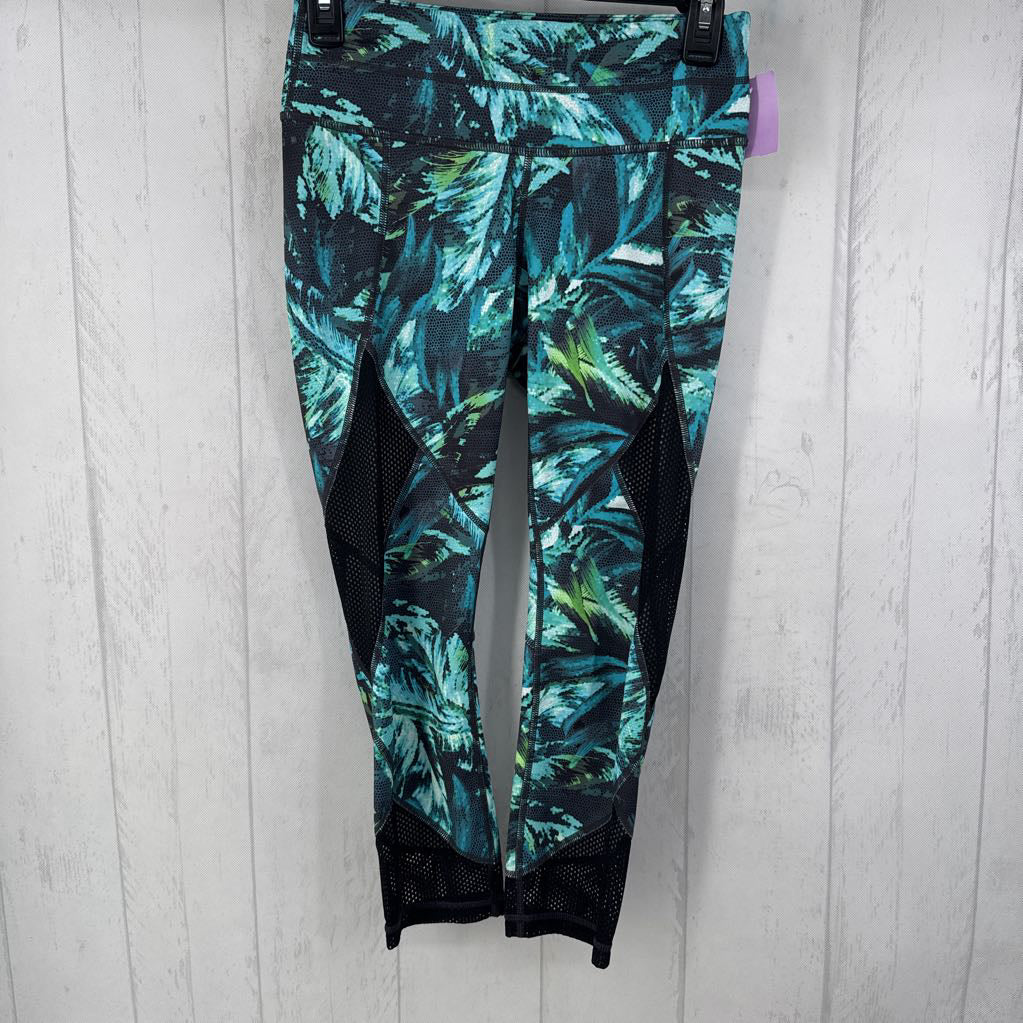 XS printed w/ mesh capri legging