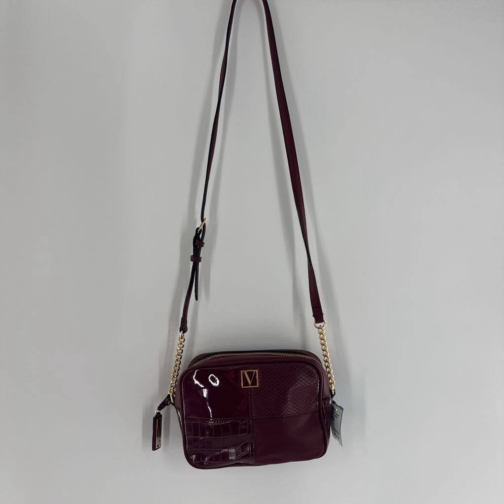 vegan leather embossed crossbody