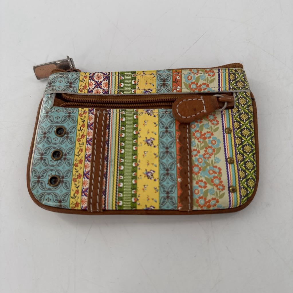 stripe print coin purse