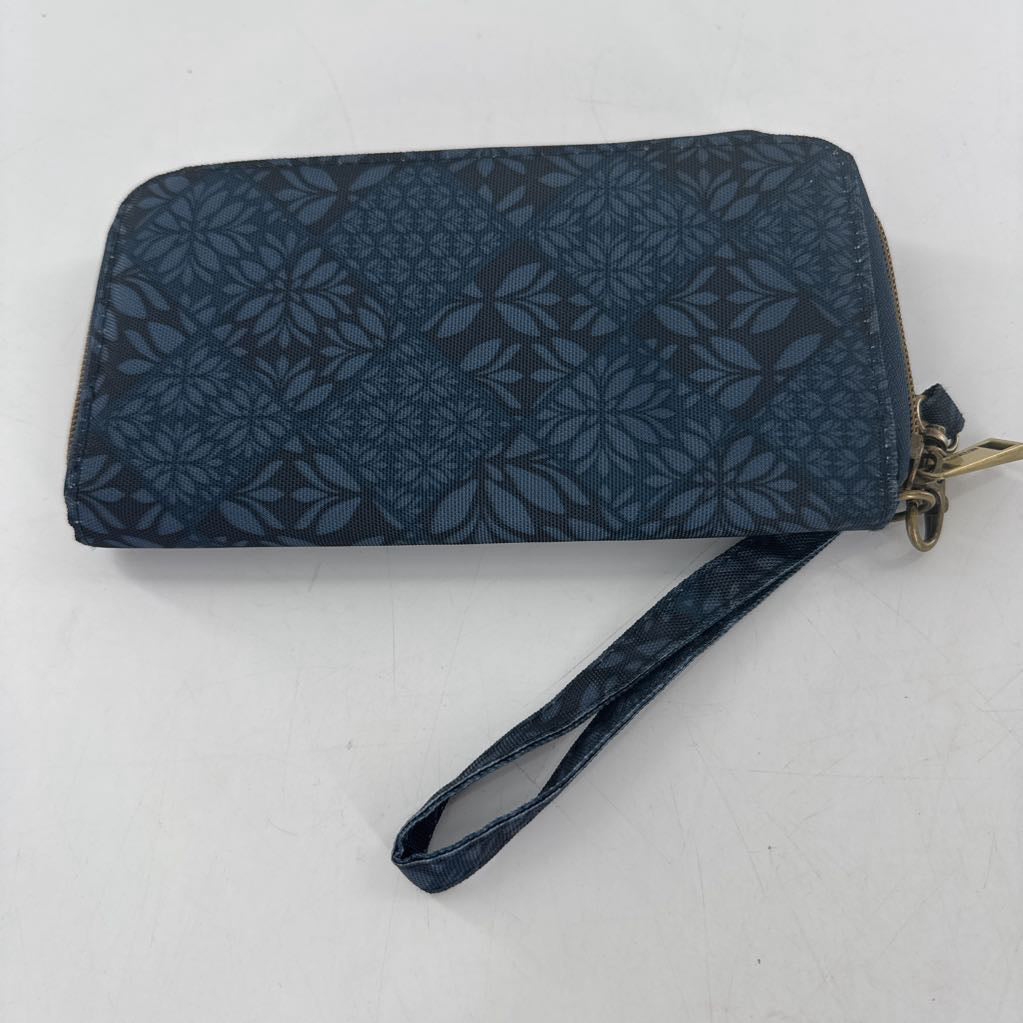 flo print nylon zip around wallet