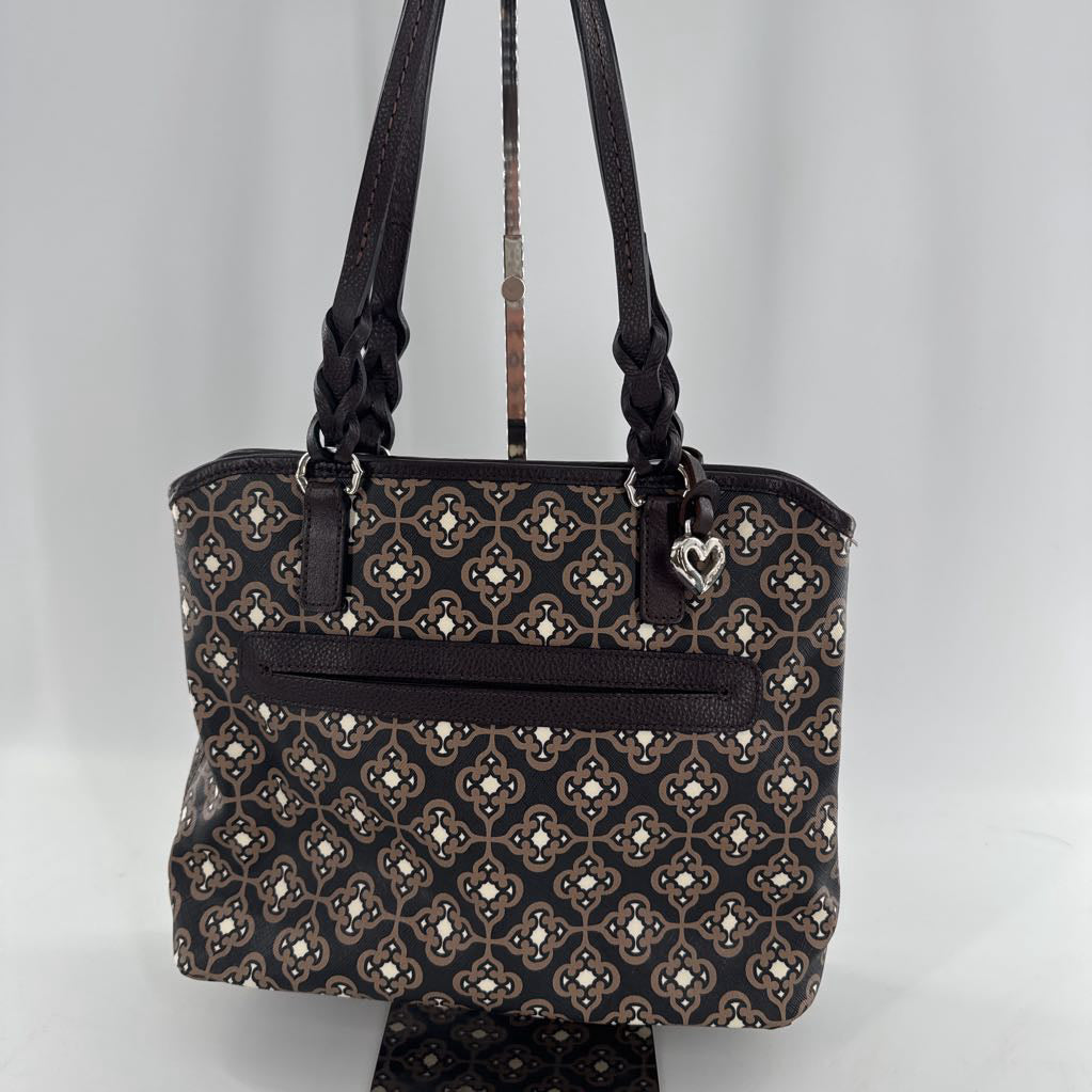 coated canvas printed handbag