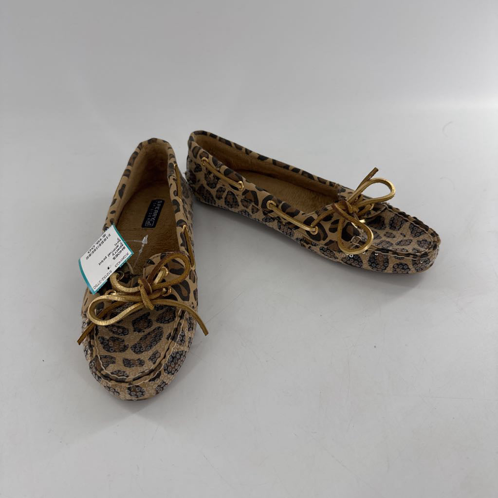 7 animal print sequin loafer