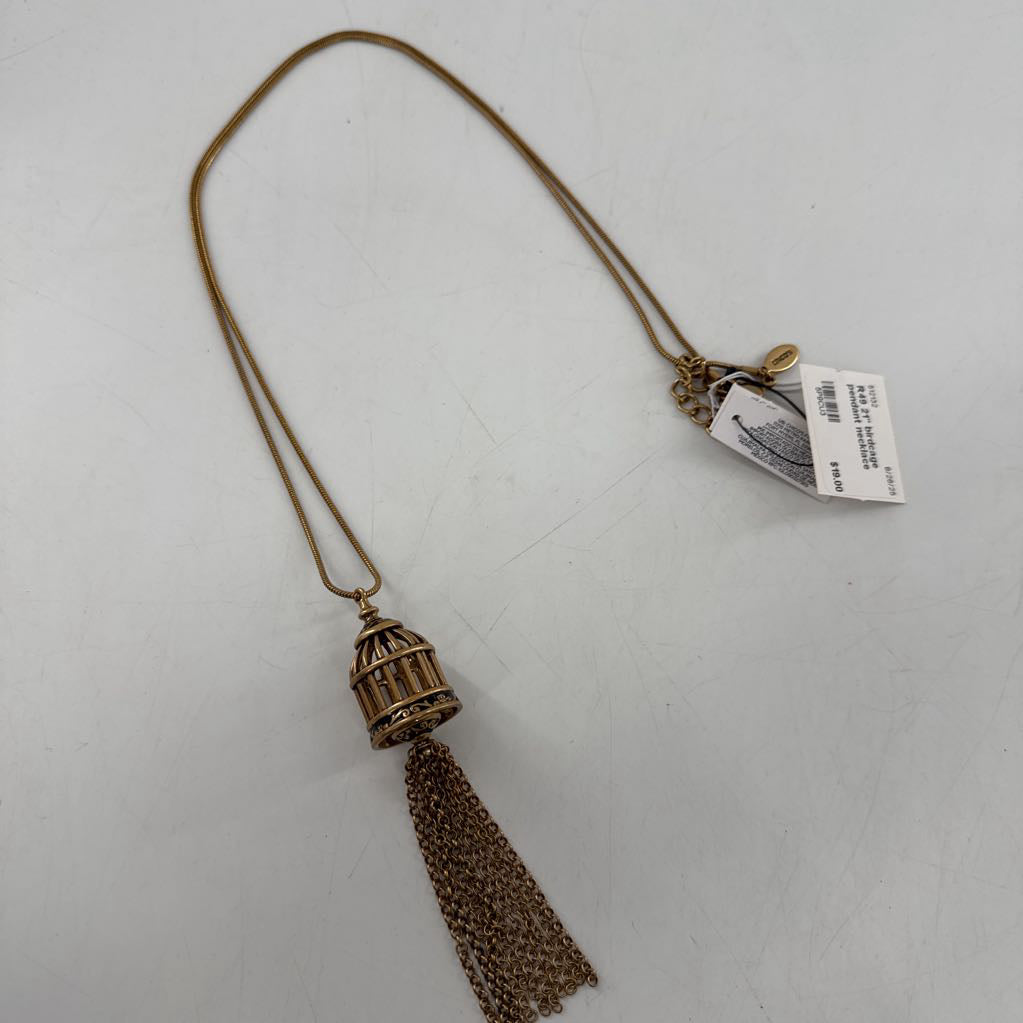 R49 21" birdcage pendant necklace