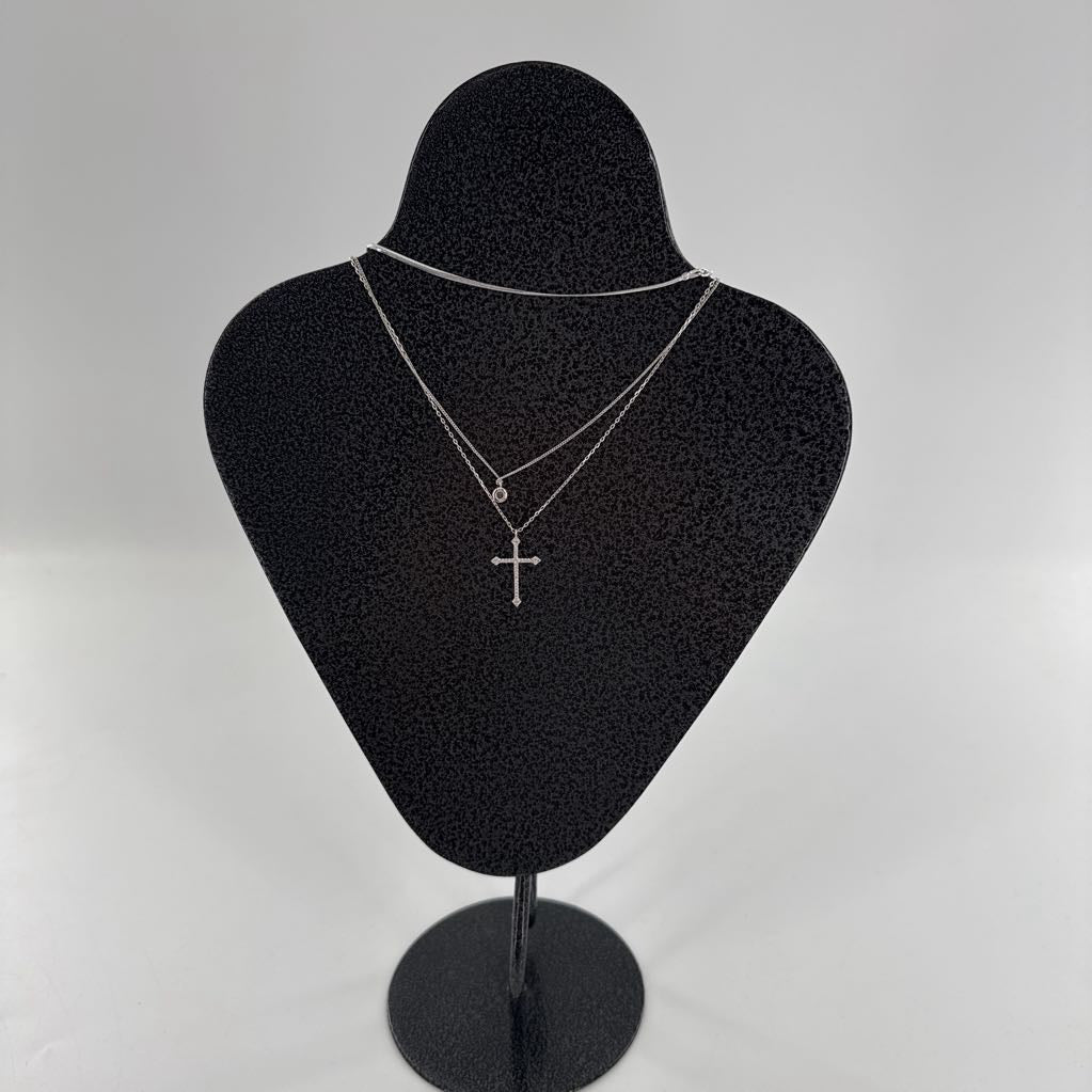 10" 3pc cross pendant necklace set