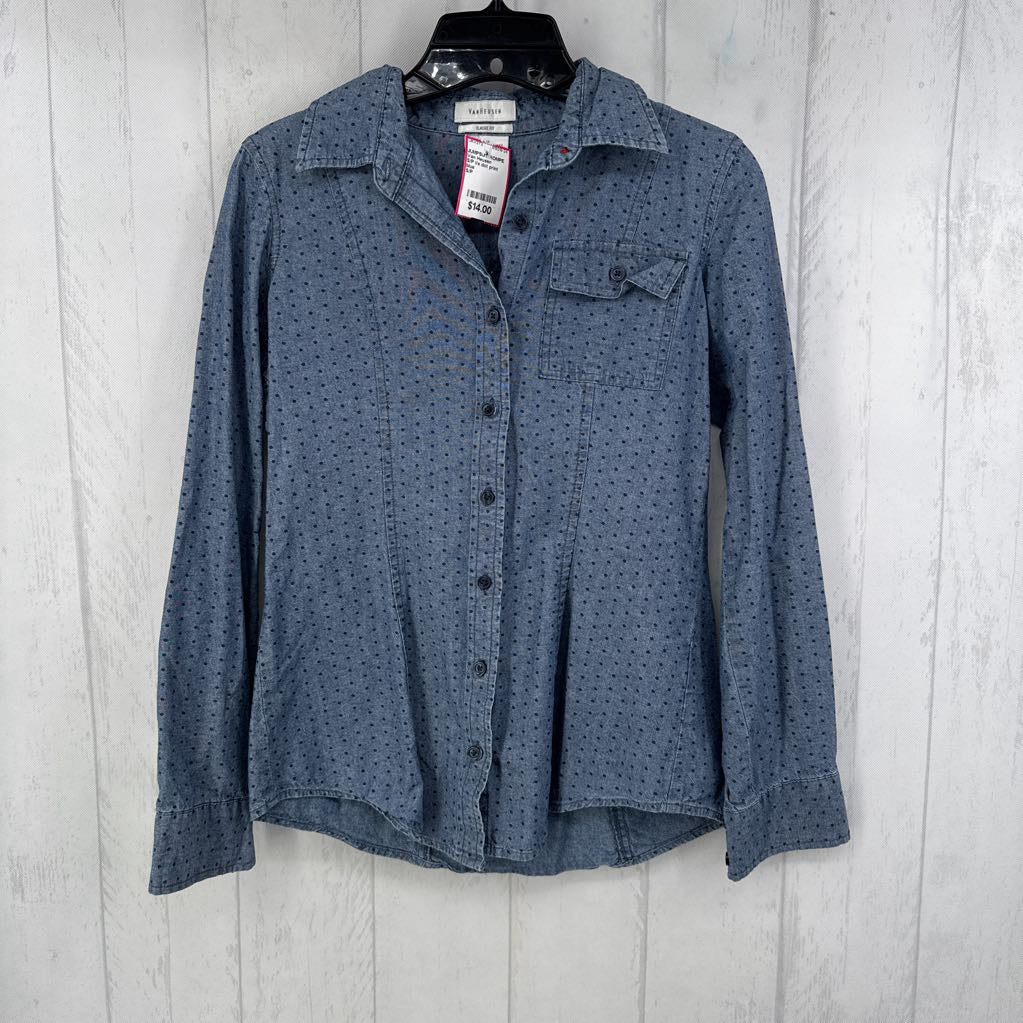 S/P l/s dot print button shirt