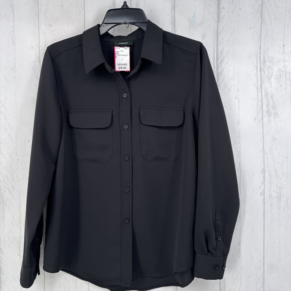 M button down l/s top