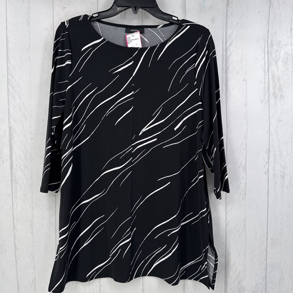 M/P printed elbow slv tunic