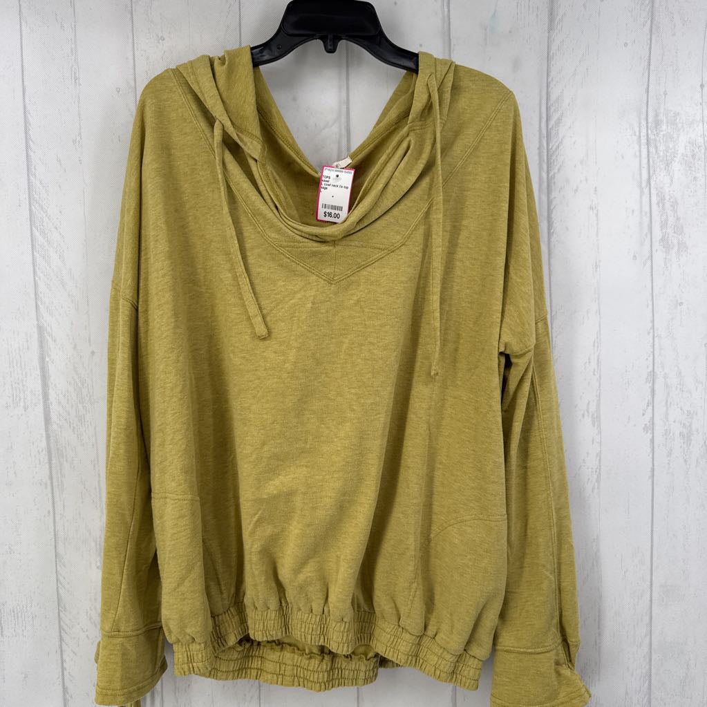 L cowl neck l/s top